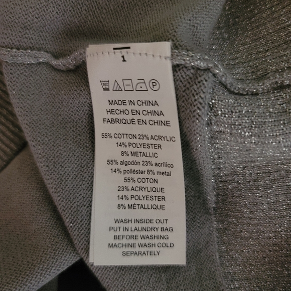 Michael Kors open shoulder metallic womens shirt in large - Picture 9 of 9